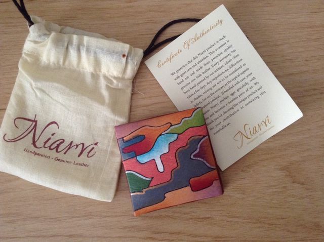 Monedero piel pintado a mano NIARVI belgium