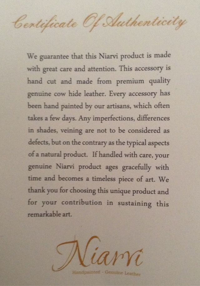 Monedero piel pintado a mano NIARVI belgium