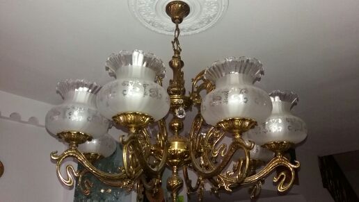 Lámpara bronce con regalo de dos apliques a juego!