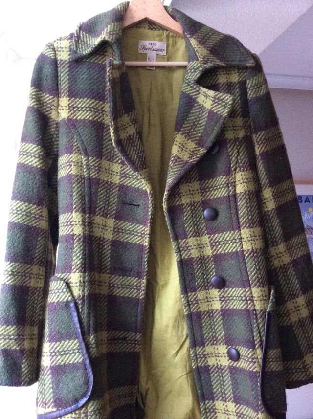 Abrigo Mujer Cuadros MNG