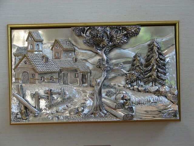 Cuadro de plata en relieve