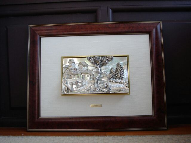 Cuadro de plata en relieve