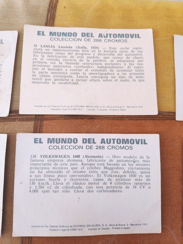 Cromos coches antiguos