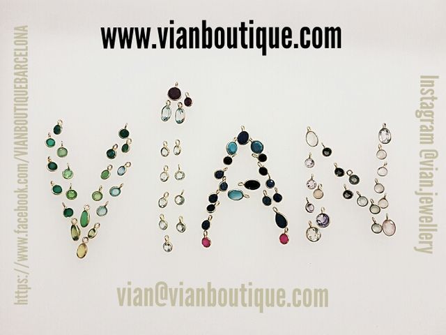 Collar colgante con piedras preciosas