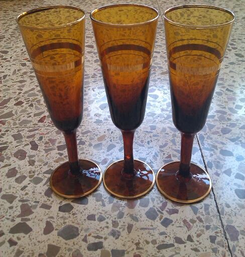 copas cristal  vintage