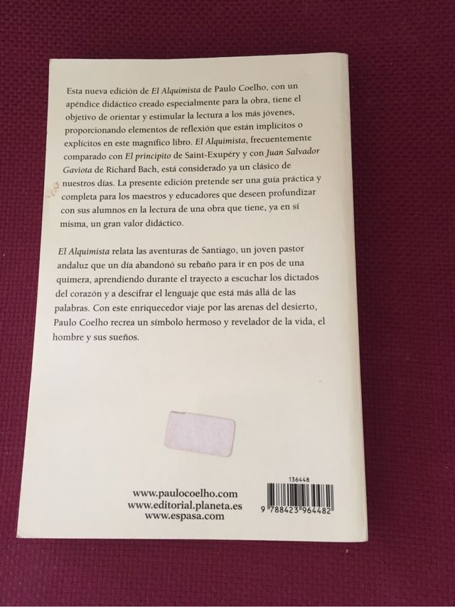 EL ALQUIMISTA. PAULO COELHO