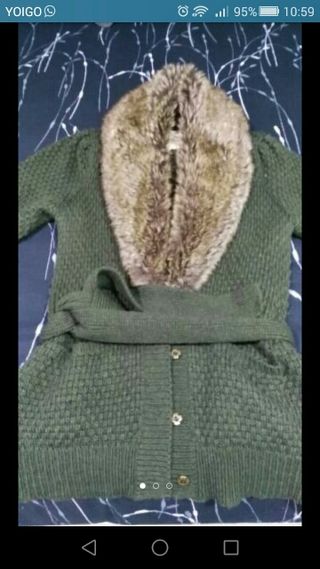 € De 16 Cuello Mano Zara Pelo Por Punto Chaqueta En Segunda yfb6Y7gv