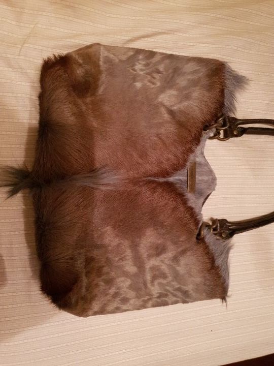 Bolso piel gacela gris natural Francis y Theo