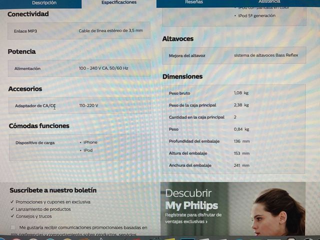 Altavoz base PHILIPS AD295/12