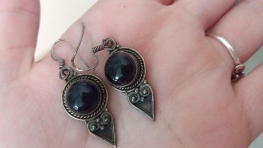 pendientes  plata  amatista