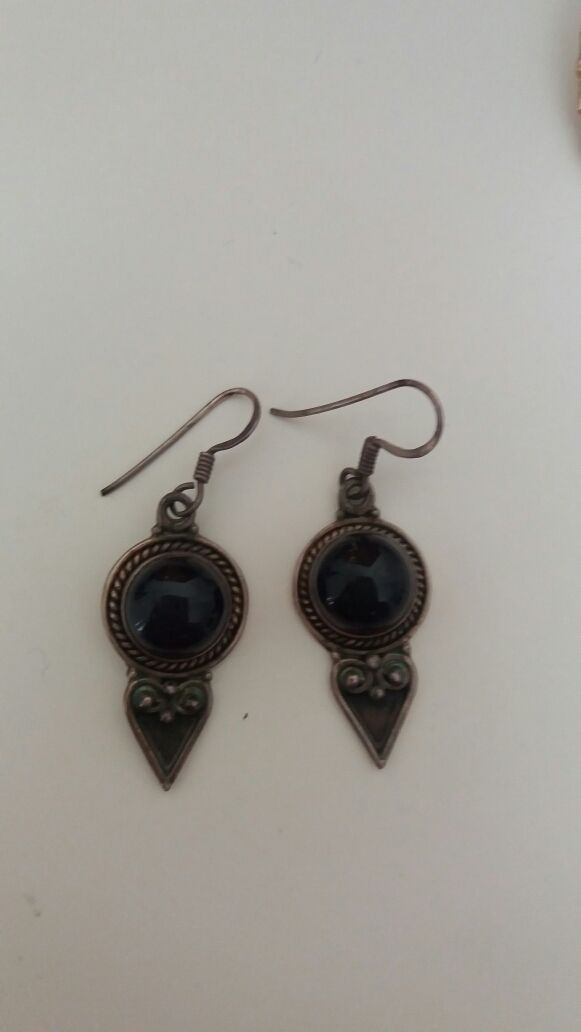pendientes  plata  amatista