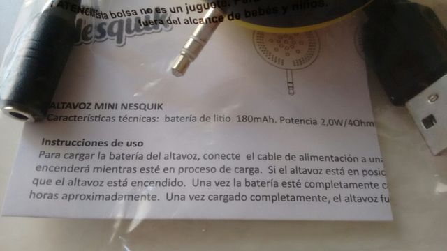 2 Altavozes mini Nesquick (a estrenar)