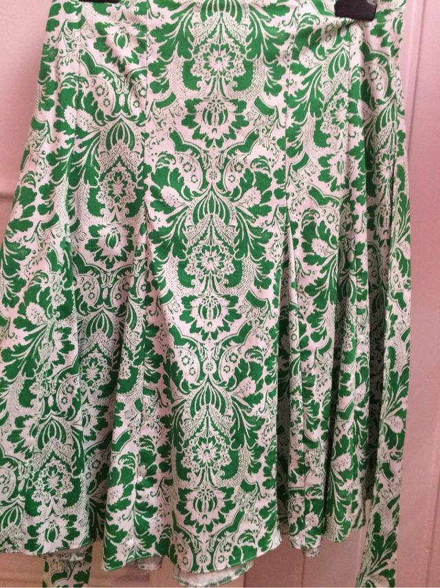 Vestido verde y blanco