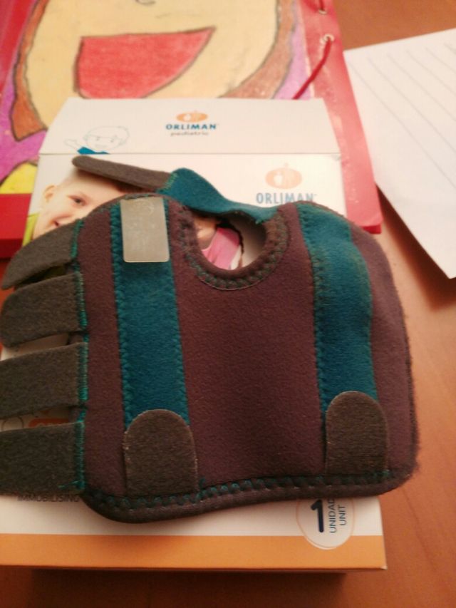 muñequera inmovilizadora pediátrica niño
