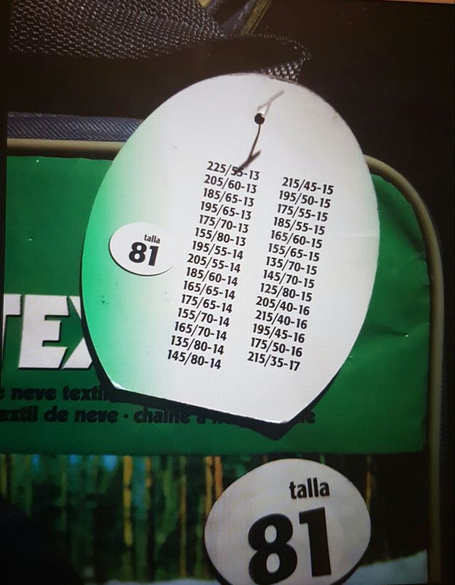 Cadenas de tela de nieve