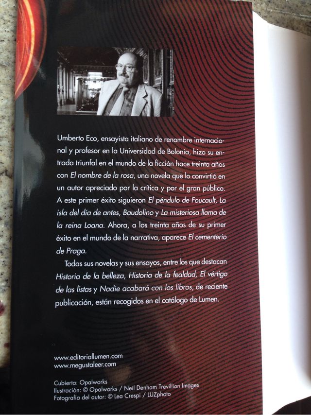 Umberto Eco, El cementerio de Praga