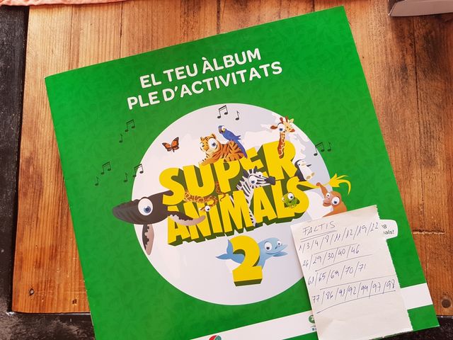 cambio cromos Super Animals 1, 2, 3 y 4