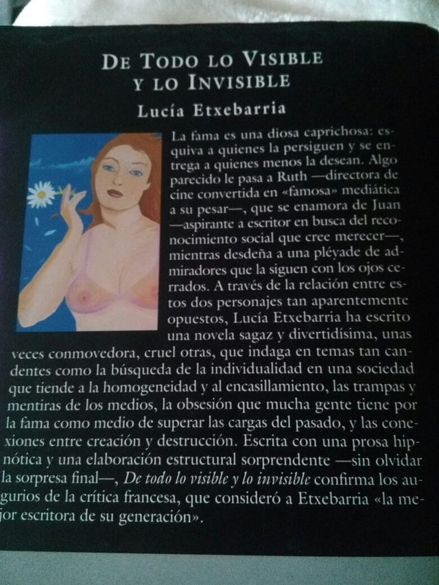De todo lo visible y lo invisible~Lucía Etxebarria