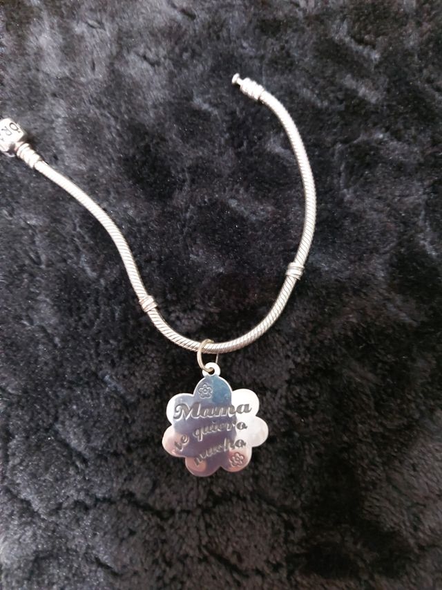 colgante plata te quiero mamá