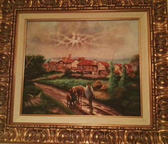 "La tormenta" Pintura al óleo sobre lienzo