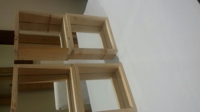 conjunto de 4 estanterías cuadradas