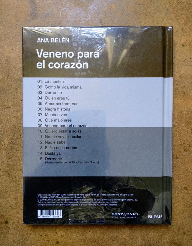 ANA BELÉN - 'Veneno para el corazón' Libro + CD 