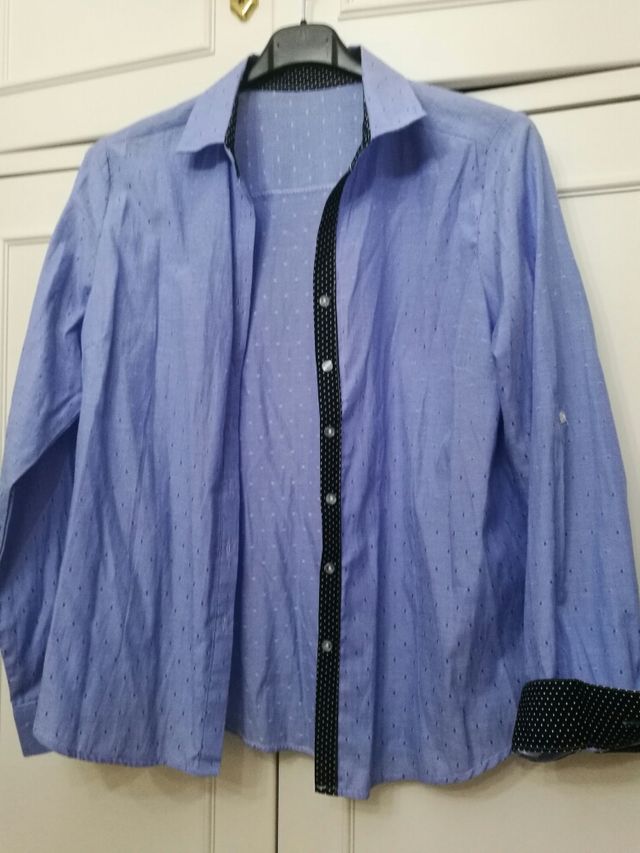 camisa chica d vestir nueva azul cielo.Talla.42/44