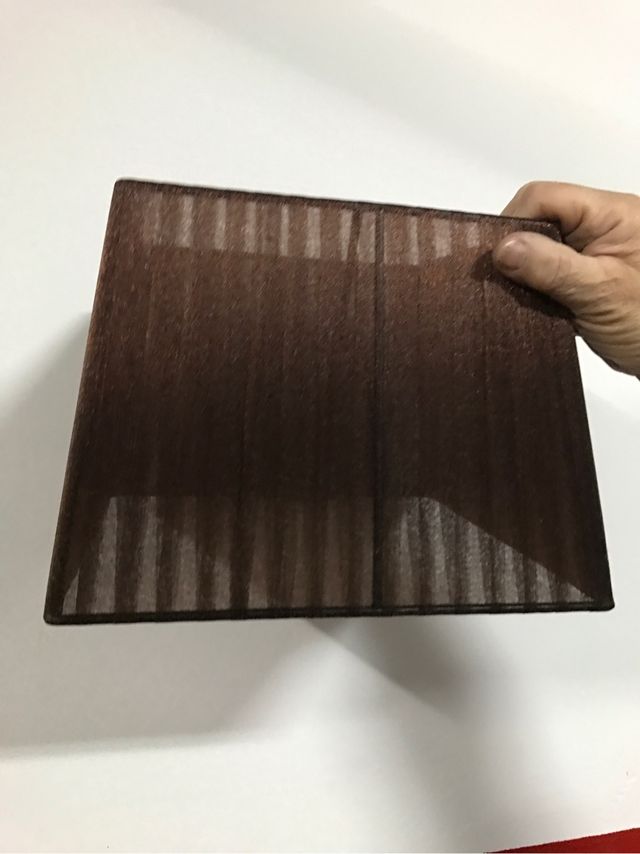 pantalla organza plisada chocolate 25 cm