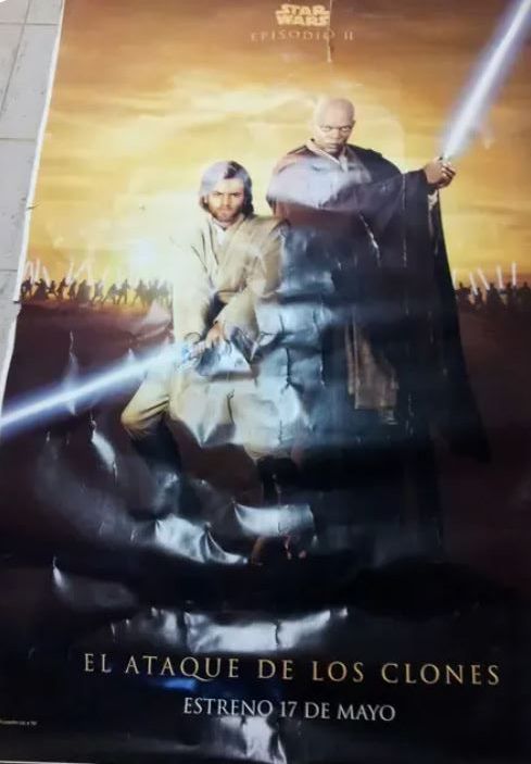 Poster publicitario original Star Wars episodio II