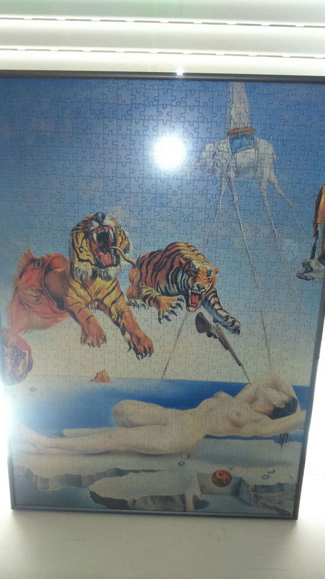 Cuadro Puzzle enmarcado de Dali.