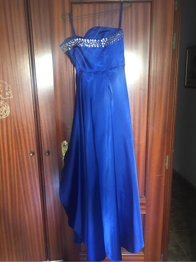 Vestido largo azul real