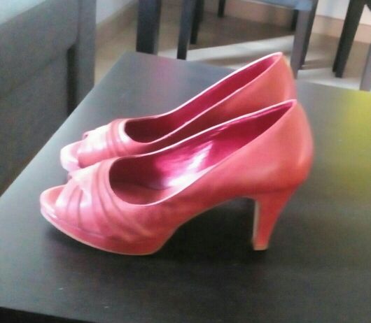 zapatos tacon rojos fosco