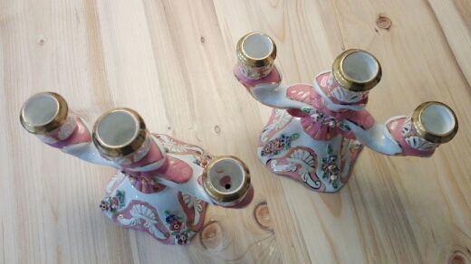 Candelabros de porcelana