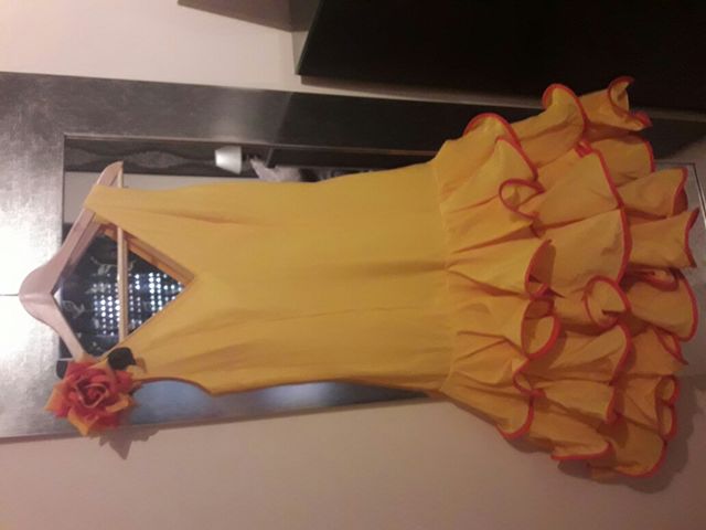 Vestido flamenca corto talla -40