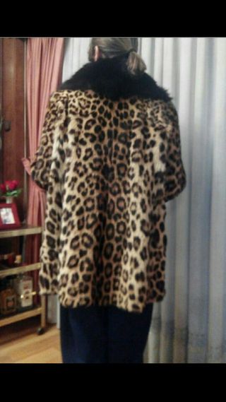 Abrigo Leopardo mano por de segunda Auténtico 900 piel 1 rpXwqxS5r