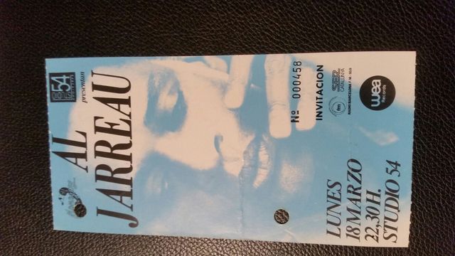 Recuerdo entrada concierto AL JARREAU 1985 Bcn