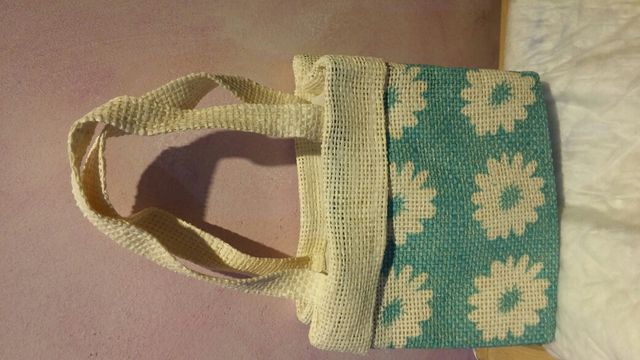 bolsa margaritas azul