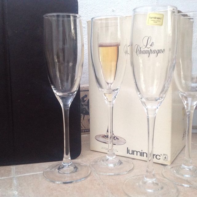 Copas De Champagne Francés Luminar D,arques  NUEVO