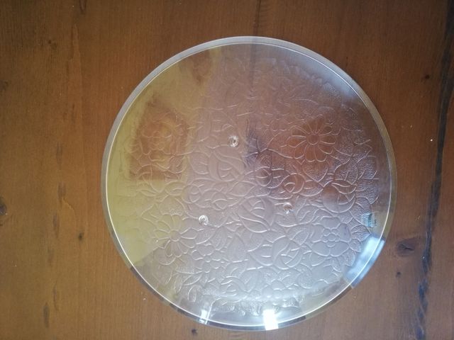 Plato/frutero de cristal tallado