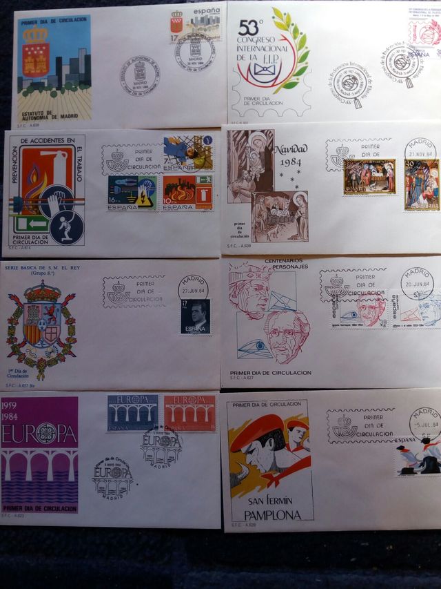 Sobres de primer día. Desde 1979