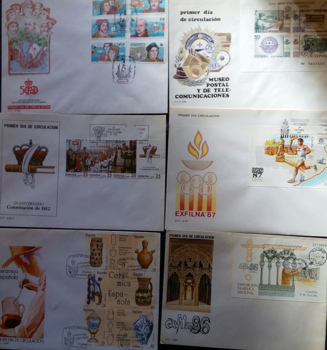Sobres de primer día. Desde 1979
