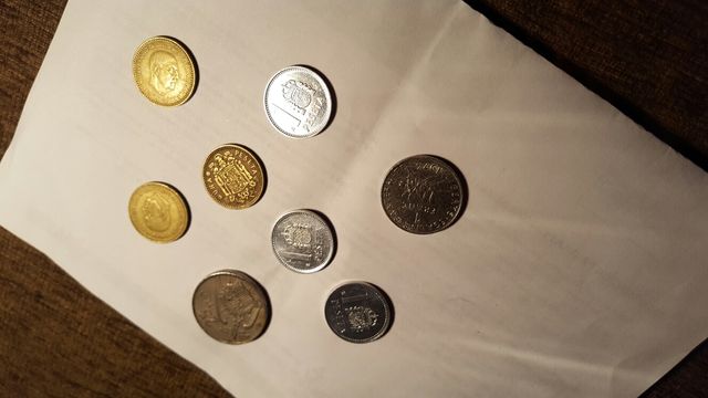 Pesetas y monedas antiguas