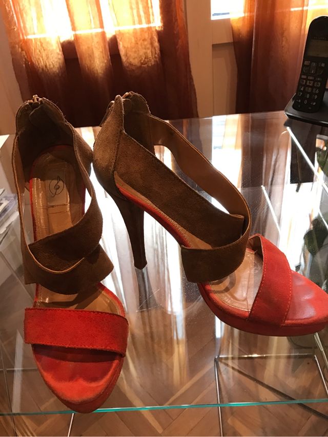 REBAJAS: Sandalias mujer  bicolor  tacón