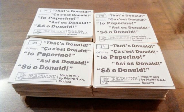 Cromos "Así es Donald!" Panini, lote 400 o sueltos