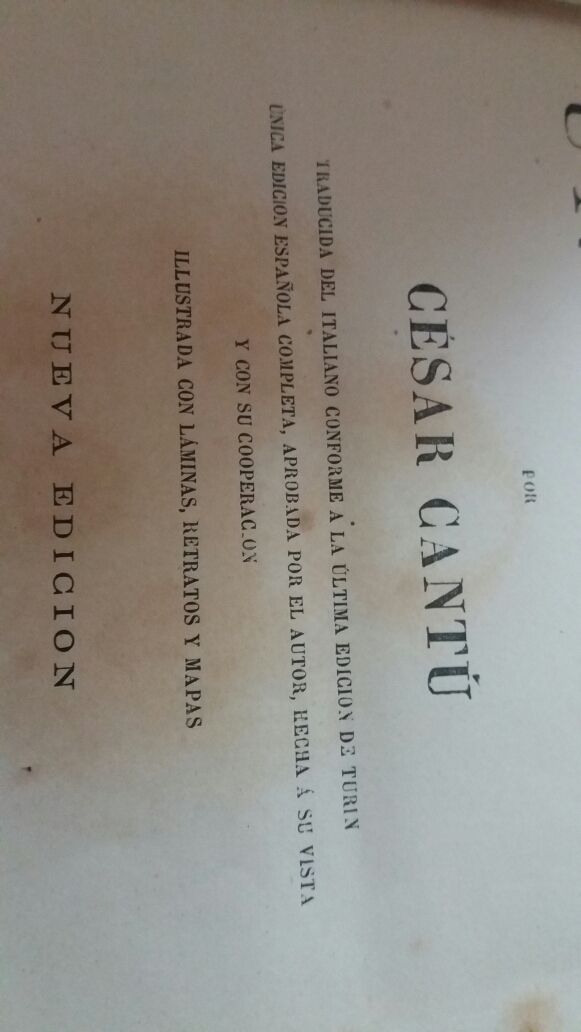 Historia Universal de Cesar Cantu