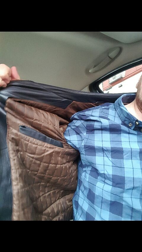 chupa de cuero talla L