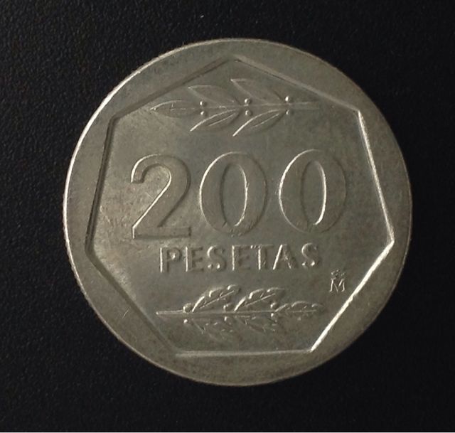200 PESETAS 1986 REY JUAN CARLOS KM# 829