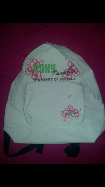 Mochila colegio Roxy blanca