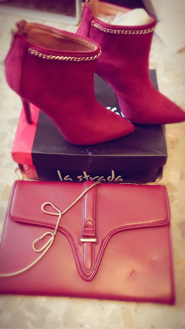 Botines granates "la strada" 39. Más en mi perfil