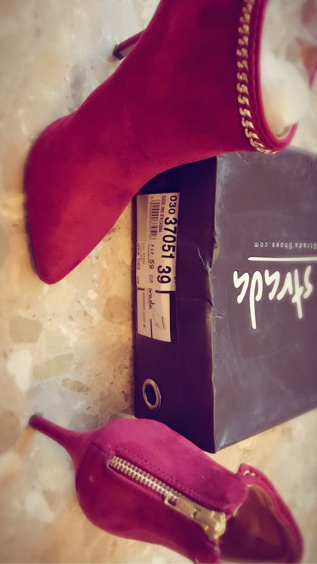 Botines granates "la strada" 39. Más en mi perfil